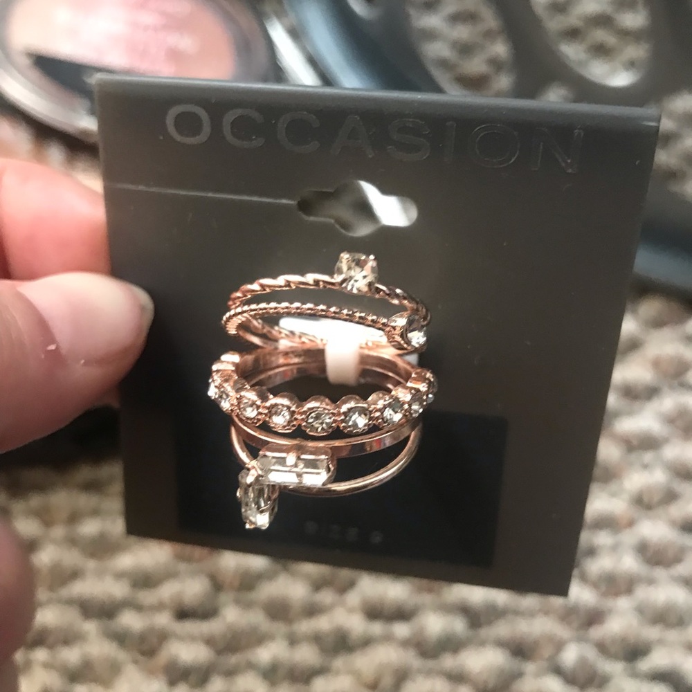 Rose gold ring set